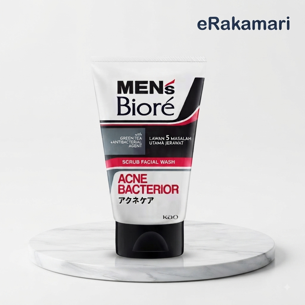 Men's Bioré Acne Bacterior Scrub Facial Wash (100g)