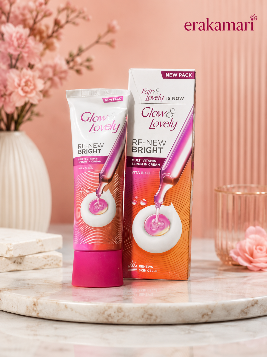 Glow & Lovely Re-New Bright Multi Vitamin Serum In Cream 100g (India)