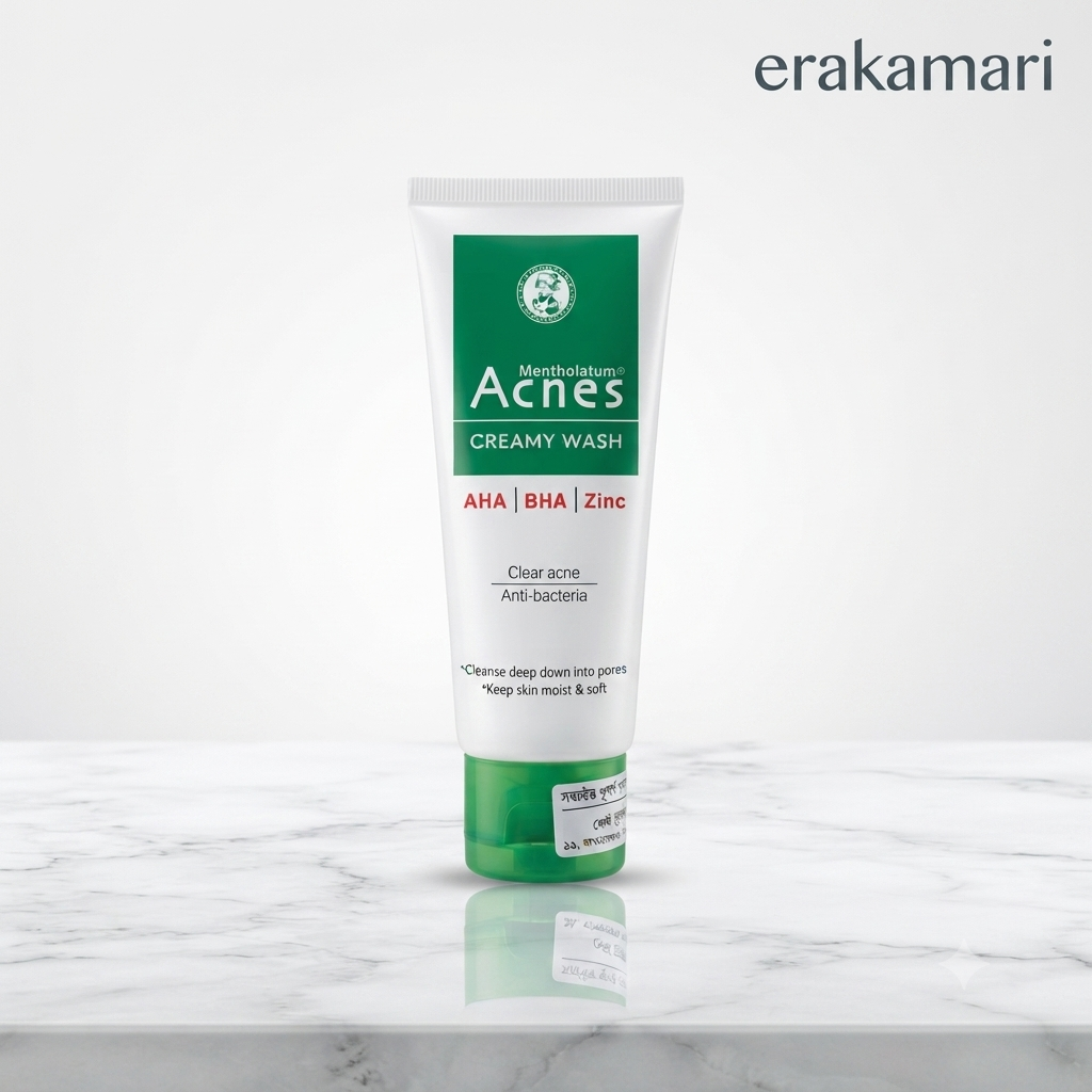 Mentholatum Acnes Creamy Wash featuring AHA, BHA, Zinc(50g)