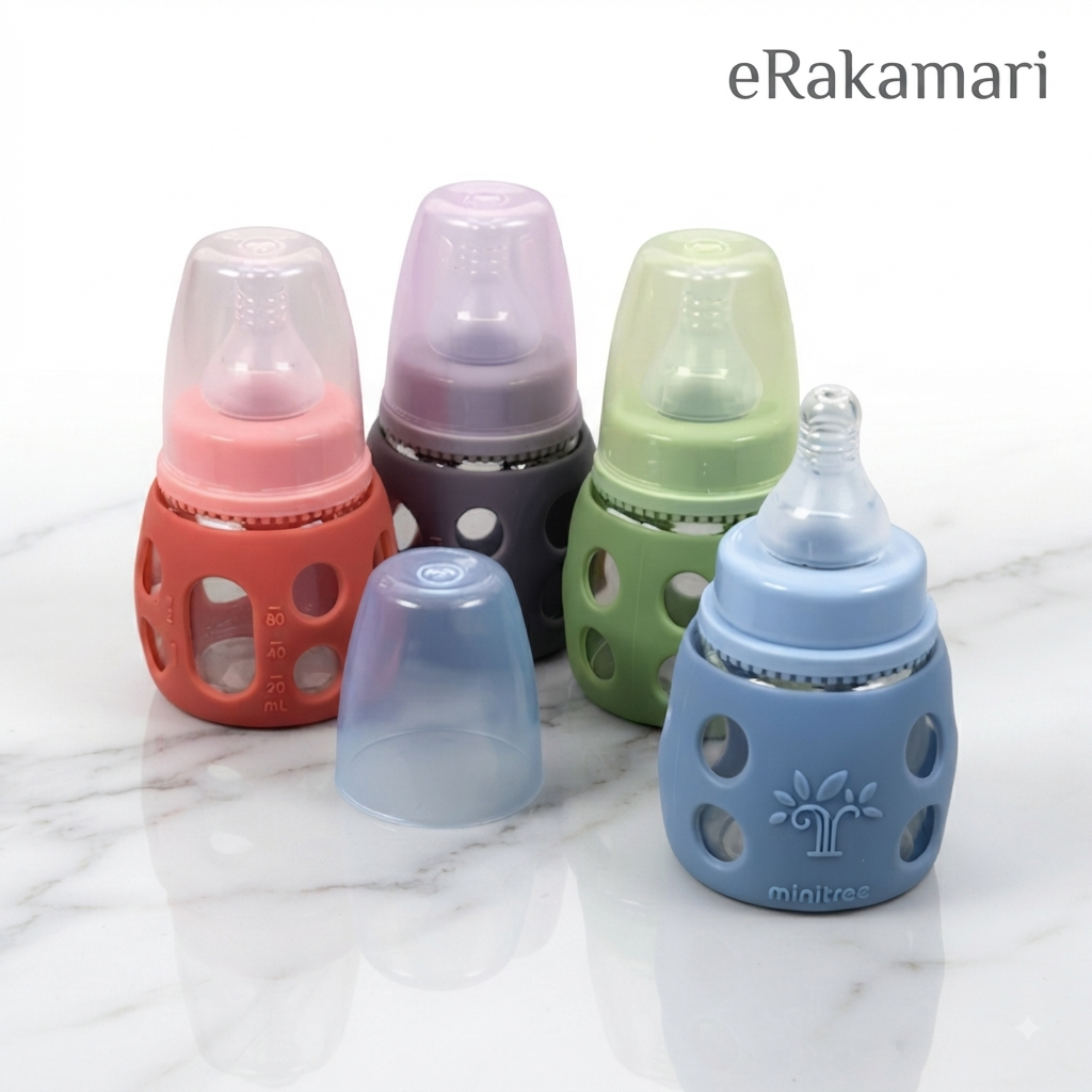Minitree Regular-Neck Glass Feeding Bottle (2oz / 60ml)