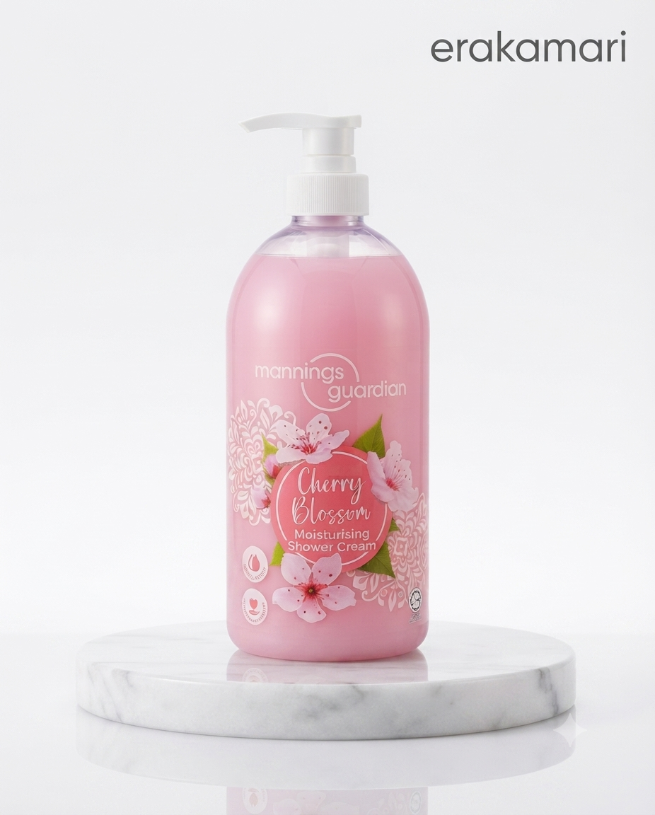 Mannings Guardian Cherry Blossom Moisturising Shower Cream.(1000ml)