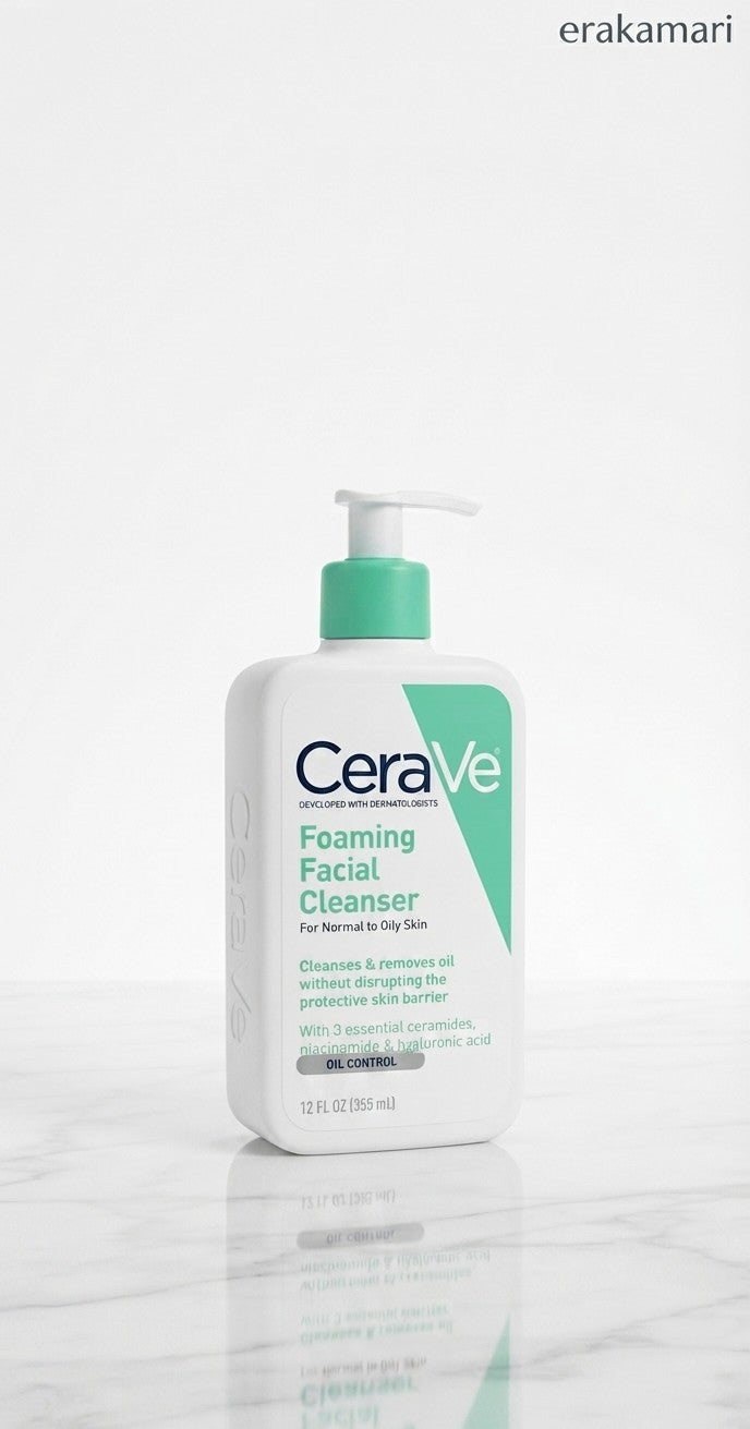 CeraVe Foaming Facial Cleanser, Daily Face Wash for Oily Skin 355ml