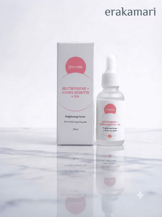 Groome Glutathione + Alpha Arbutin +HA Brightening Serum
30ml