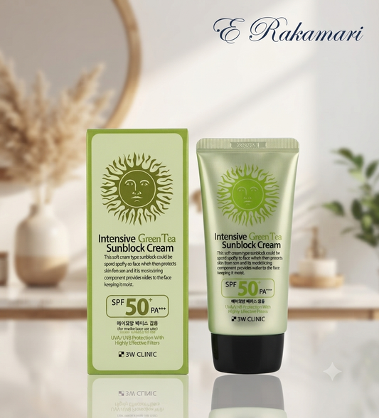 3W Clinic Intensive Green Tea Sunblock Cream SPF 50+ PA+++( 70ml)