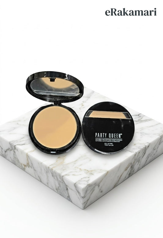 Party Queen compact powder natural mattifying and moisturizing 10g