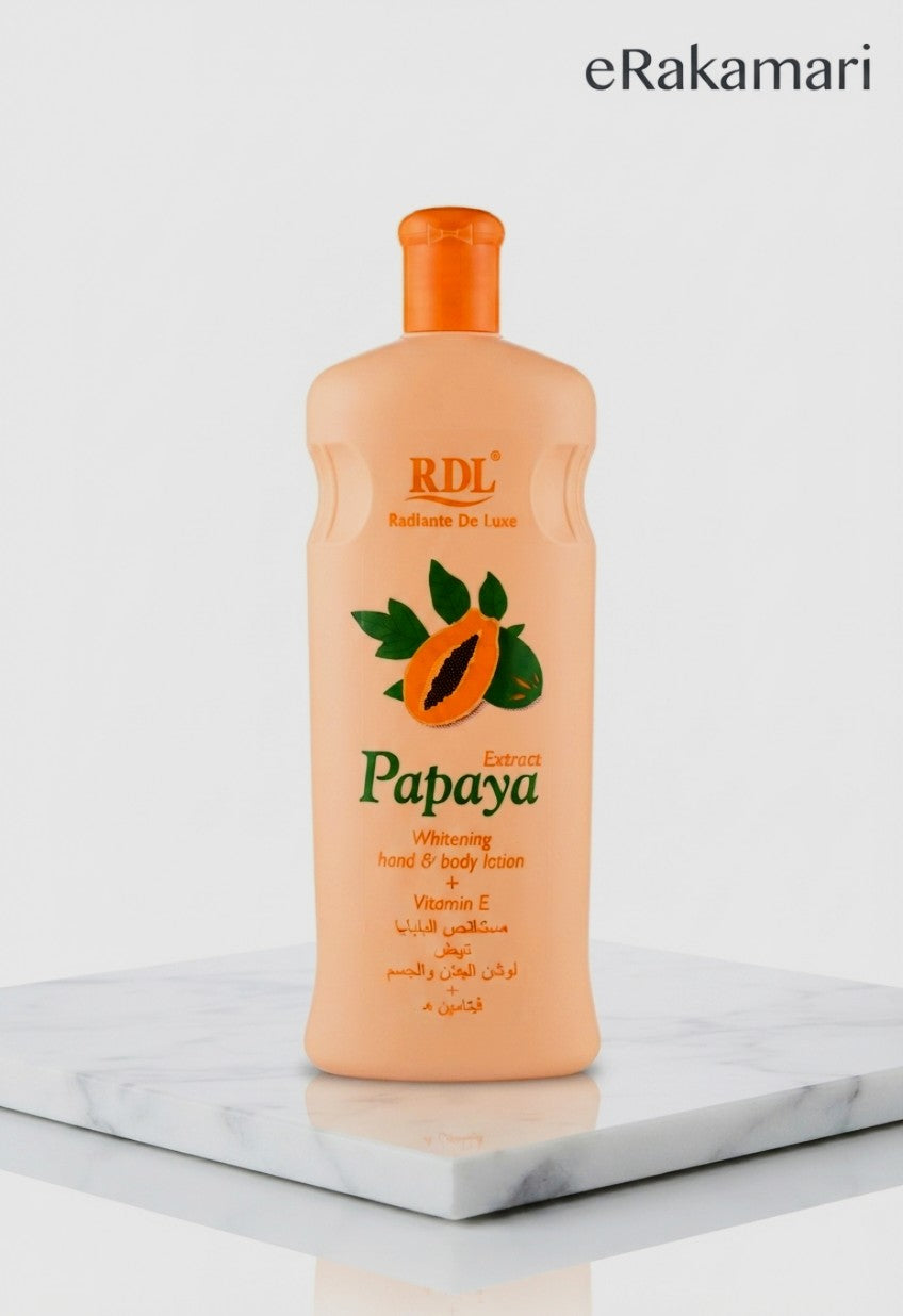 RDL Papaya+ Vitamin E Whitening Hand & Body Lotion 600ml