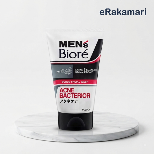 Men's Bioré Acne Bacterior Scrub Facial Wash (100g)