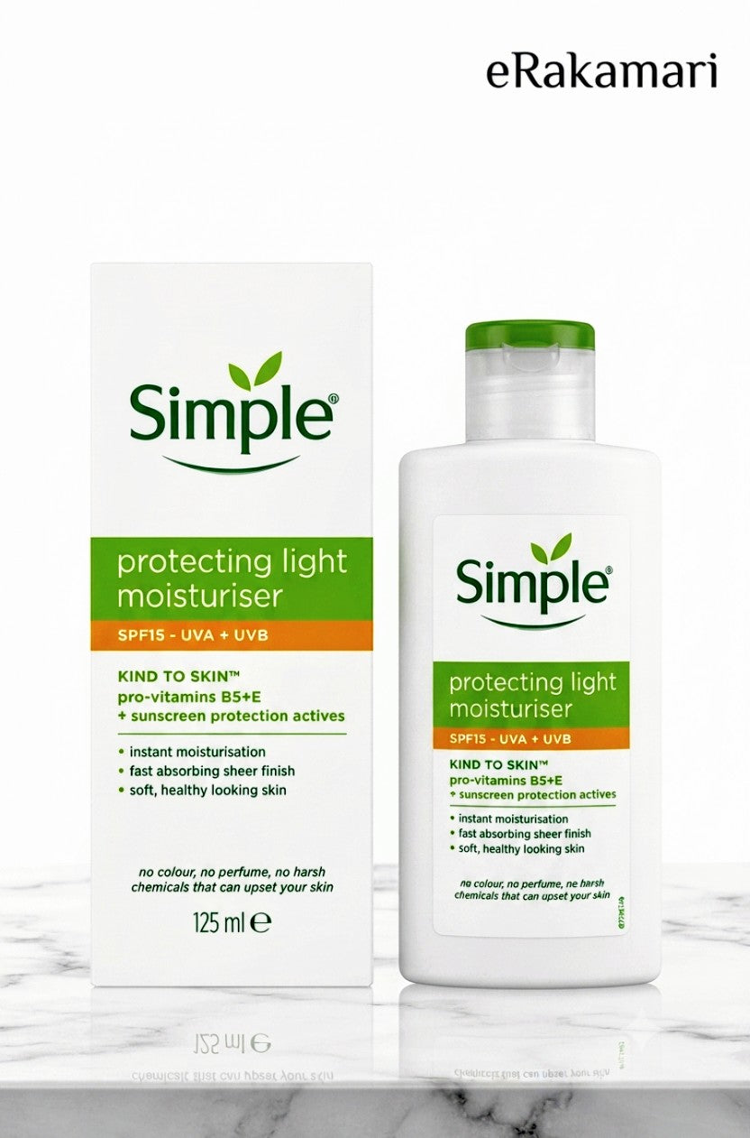 Simple light moisturizer 125 ml with spf15-uva+ uvb