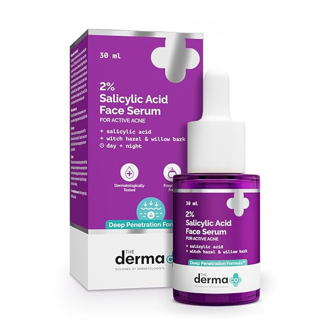 The Derma Co 2% Salicylic Acid Face Serum for Active Acne