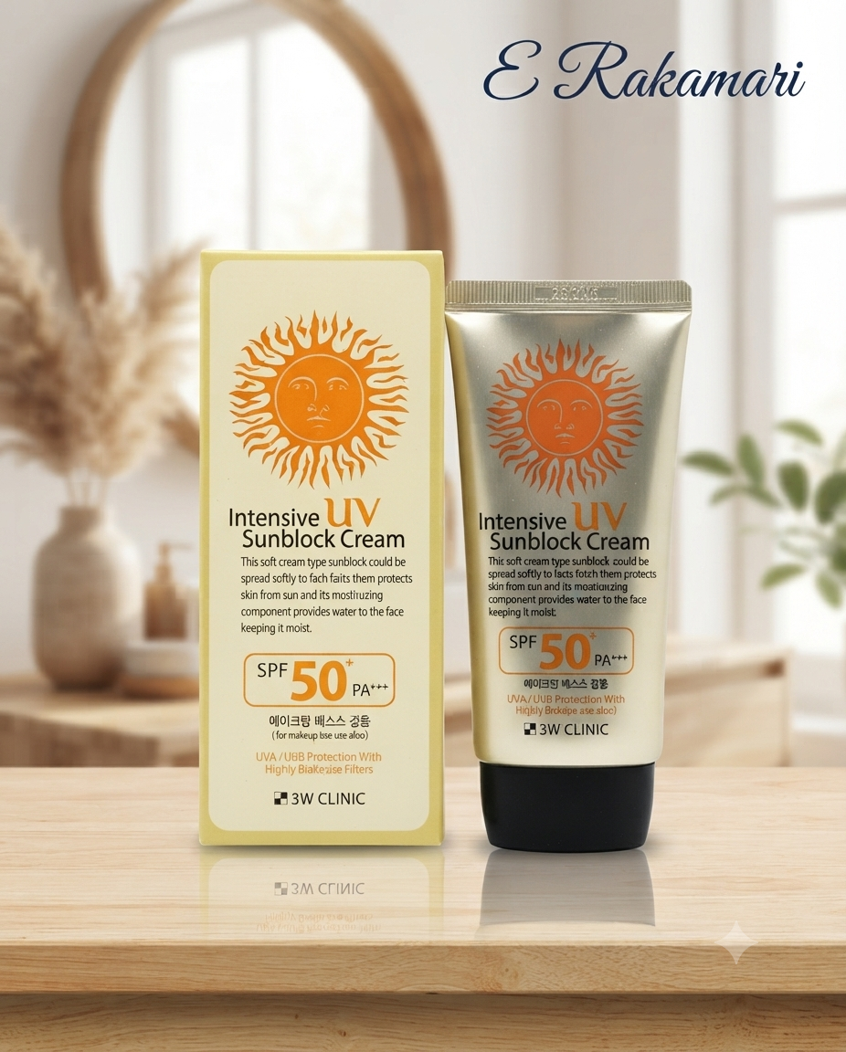 3W Clinic Intensive UV Sunblock Cream with SPF 50+ PA+++.70 ml