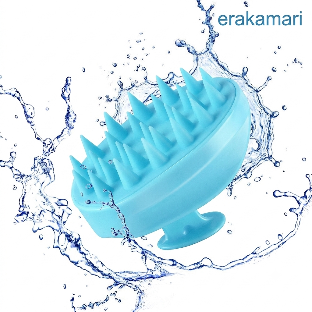 silicone shampoo brush and scalp massager
