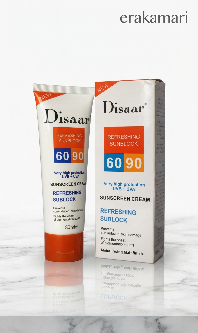 Disaar Refreshing Sunblock SPF 60/90 Sunscreen Cream 80ml