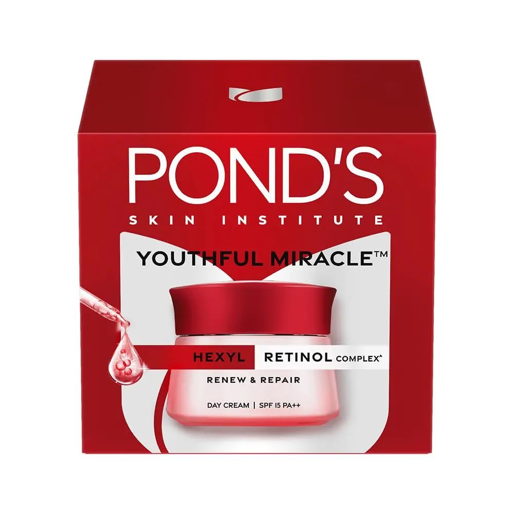 POND'S Youthful Miracle Hexyl Retinol Complex, Renew & Repair day Cream Spf 15 pa++( 50g)