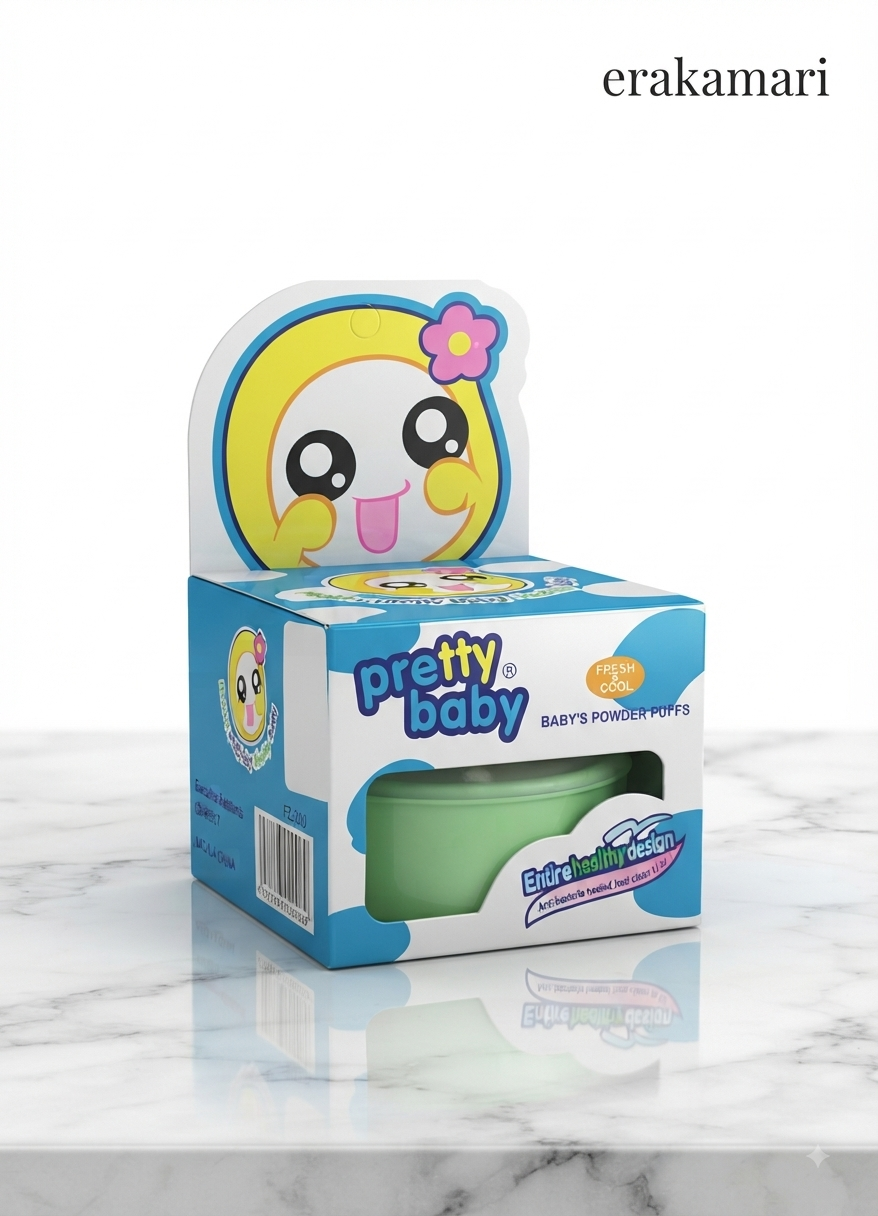 Pretty Play baby powder puff box