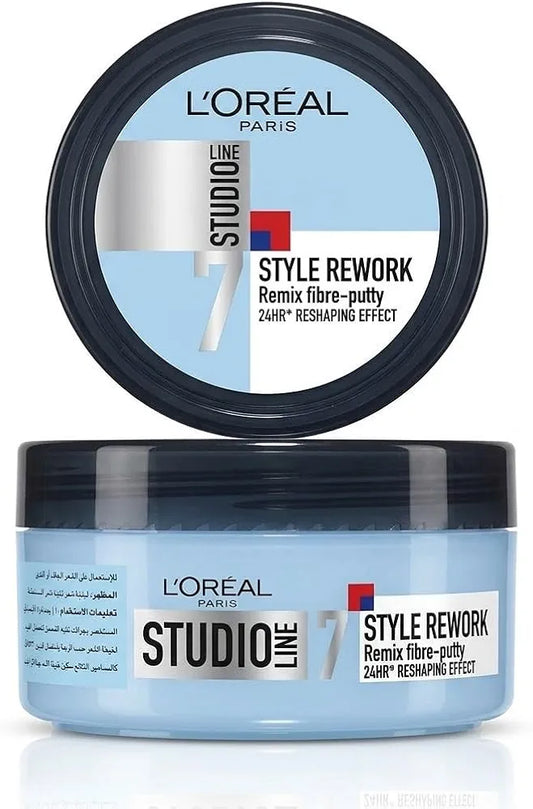 L'oreal Studio Style Rework Remix Hair Fibre Putty | 24hr Reshaping wax 150ml (Maid in Garmany)