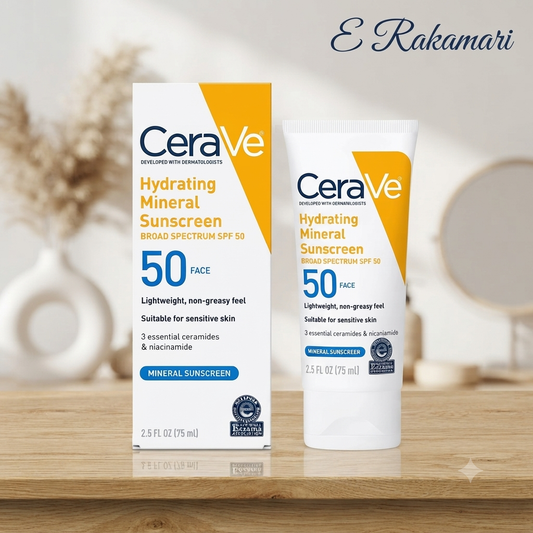 CeraVe Hydrating Mineral Sunscreen Broad Spectrum SPF 50- 75ml