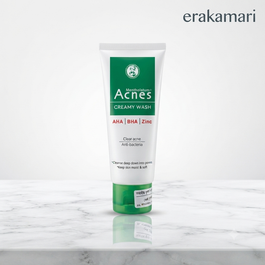 Mentholatum Acnes Creamy Wash featuring AHA, BHA, Zinc(50g)