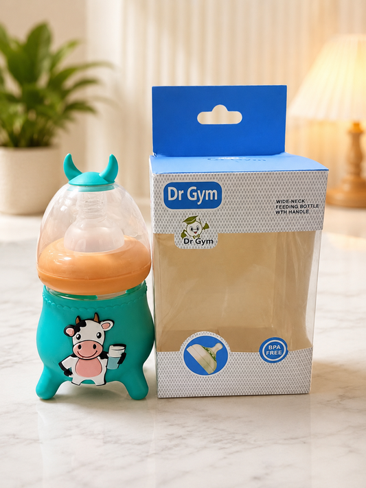 Dr Gym Wide Neck Feeding Bottle With Handlw -120ml
