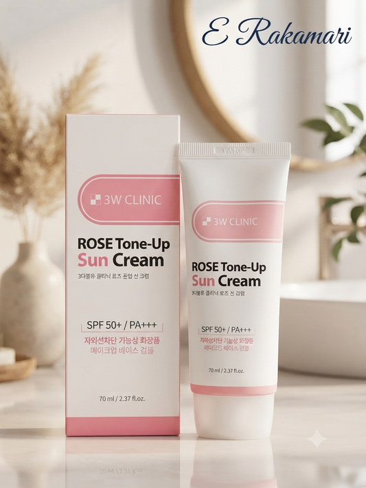 3W Clinc Rose Tone up sun cream SPF50+ PA+++ 70ml