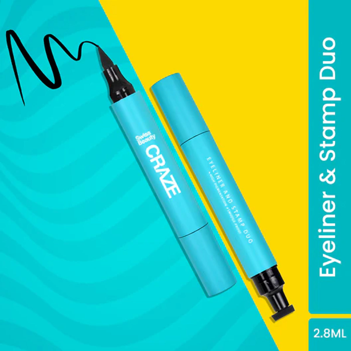 Swiss Beauty EYELINER AND STAMP DUO  CRAZE 2.8ml