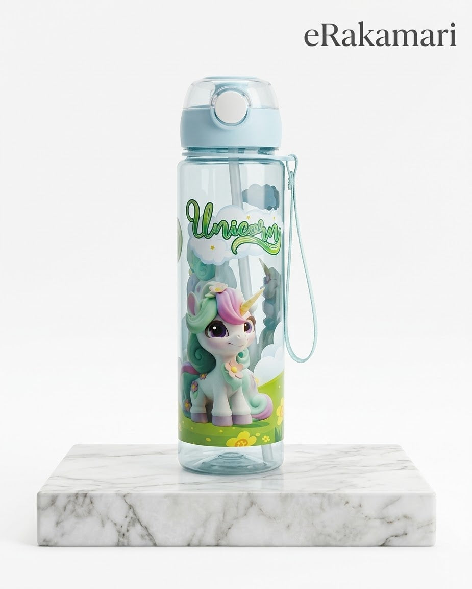 Unicorn Design Kids Water Bottle / Sipper Bottle