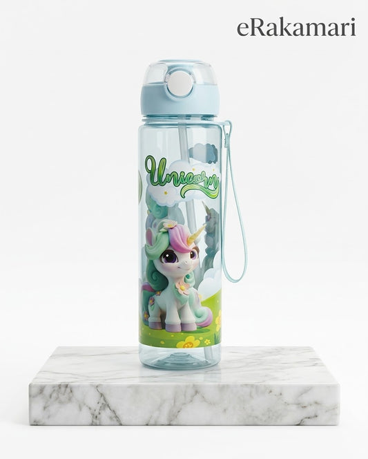 Unicorn Design Kids Water Bottle / Sipper Bottle