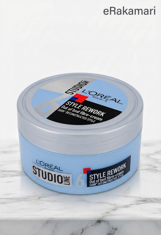Loreal Studio Style Rework Out Of Bed Fibre Hair Style Cream 150ml Maid In Garmany
