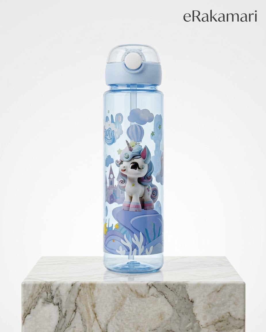 Unicorn Design Kids Water Bottle / Sipper Bottle
