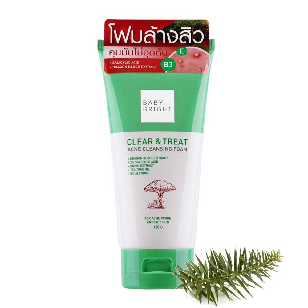 BABY BRIGHT CLEAR & TREAT ACNE CLEANSING FOAM - 120g (Thailand)