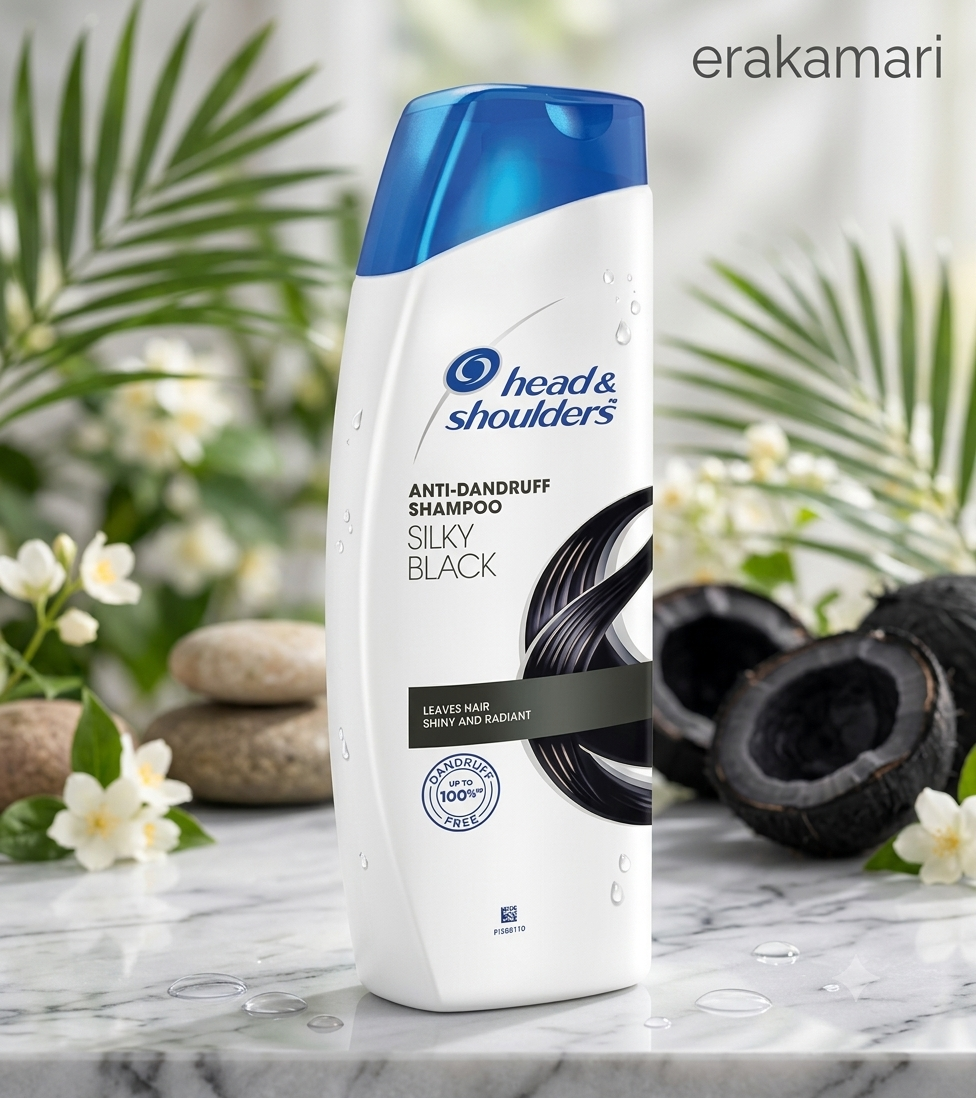 Head & Shoulders Silky Black Anti-Dandruff Shampoo.180ml