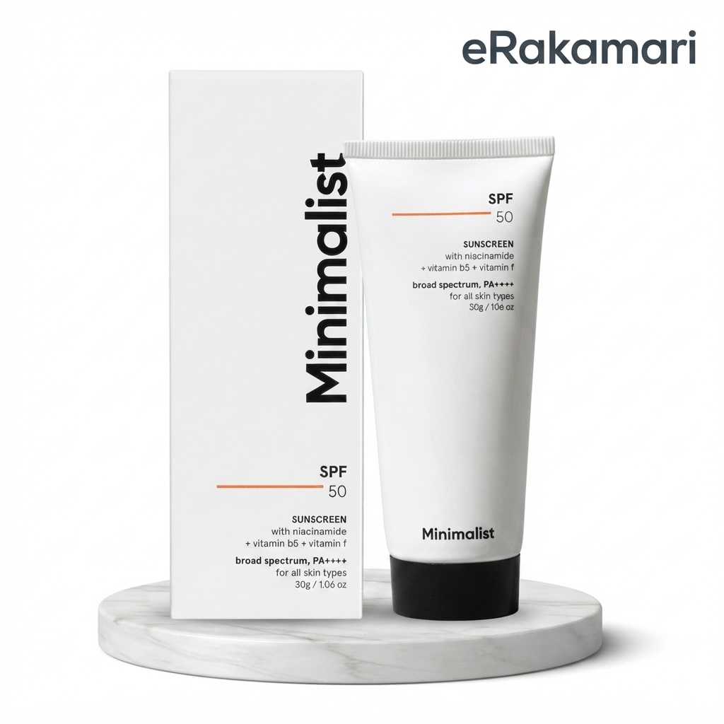 Minimalist SPF 50 Sunscreen with Niacinamide + Vitamin B5 + Vitamin F (50g)