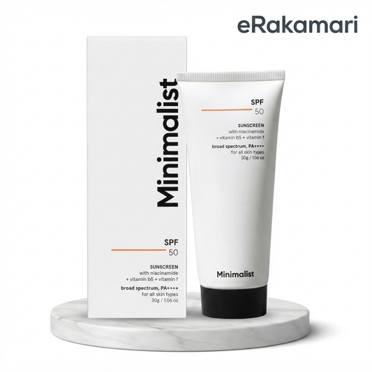 Minimalist SPF 50 Sunscreen with Niacinamide + Vitamin B5 + Vitamin F (50g)