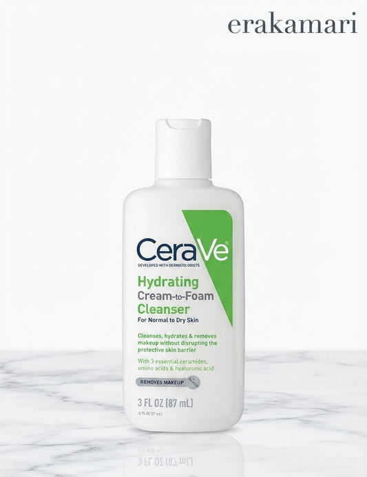 Cerave Hydrating Cream To Foam Cleanser For Normal To Dry Skin 87ml