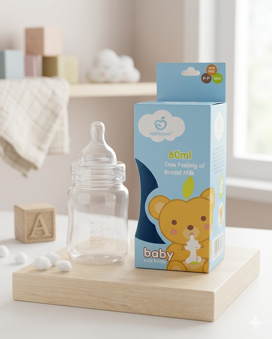 AppleBear Baby Milk Bottle Plastic (AB-125A) 60ml